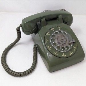 Vintage Green Rotary Dial Telephone